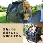 画像13: 【ポイント10倍で会員様はお得】 犬・猫用ペットキャリー  3WAYタッチインリュック パノラマビュ― ランドキャリ― (13)